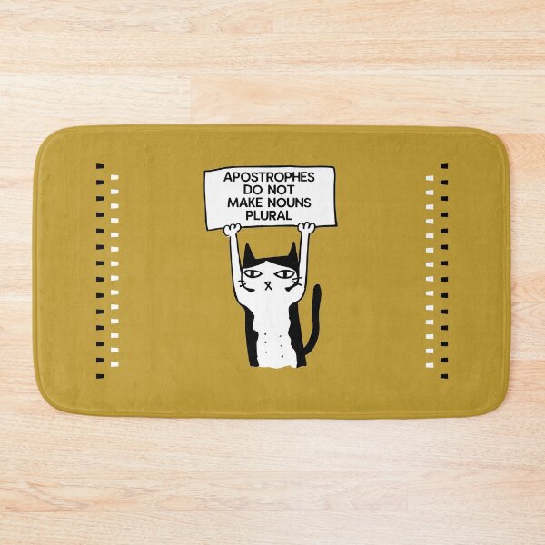 Item preview, Apostrophes do not make nouns plural cat gold beige designed and sold by GrammarDance.