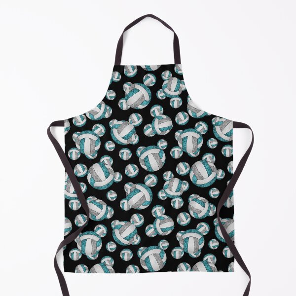 Item preview, Girly teal gray and white volleyballs pattern designed and sold by katzdzynes.