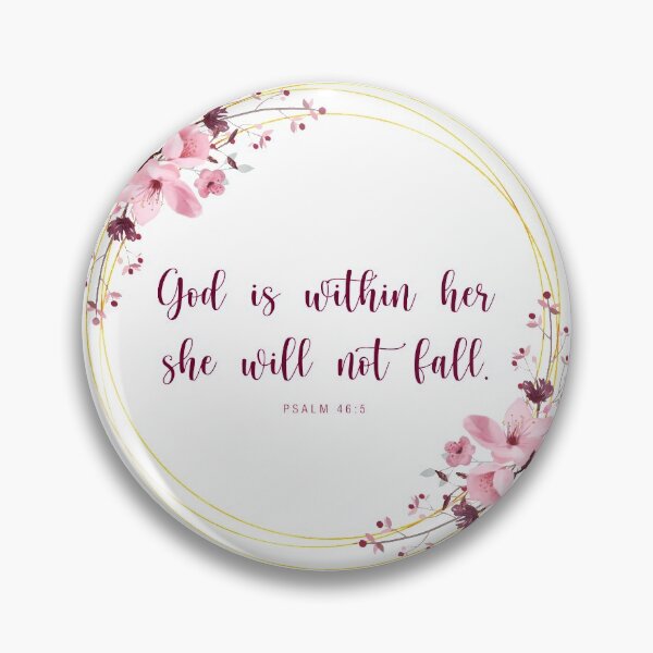 Artikelvorschau, Gott ist in ihr - Blumenbibelvers Psalm 46: 5 entworfen und verkauft von KA DESIGNS.