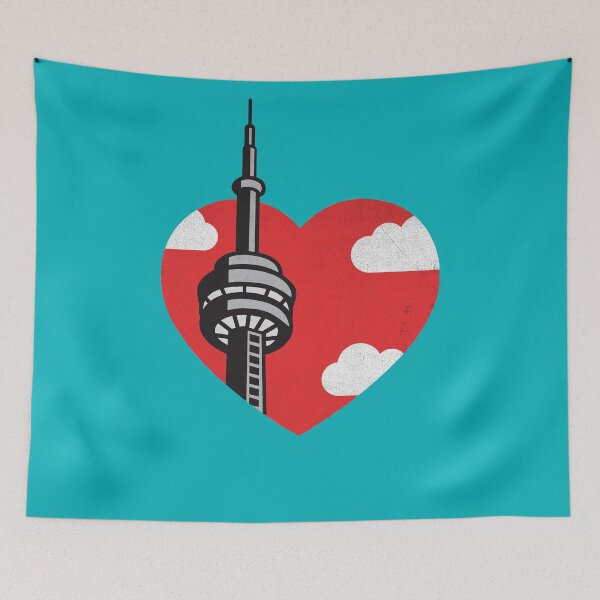 Item preview, I Heart Toronto CN Tower - Blue background designed and sold by SOMA APPAREL.