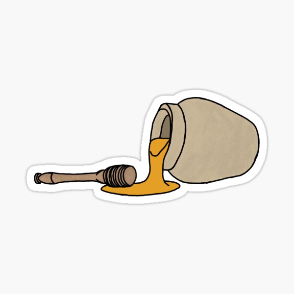 "Spilled Honey Jar" Sticker for Sale by BrittanyAlanna | Redbubble