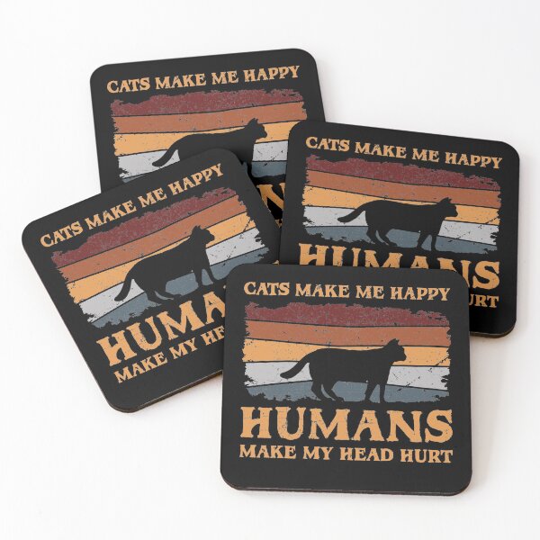 Item preview, Cats Make Me Happy Humans Make My Head Hurt designed and sold by sesa10.