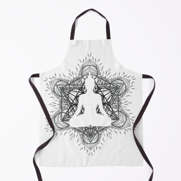 Item preview, Metatrone`s Cube with Transparent Lotus Pose Black and White Ralice Yoga designed and sold by raliceyoga.