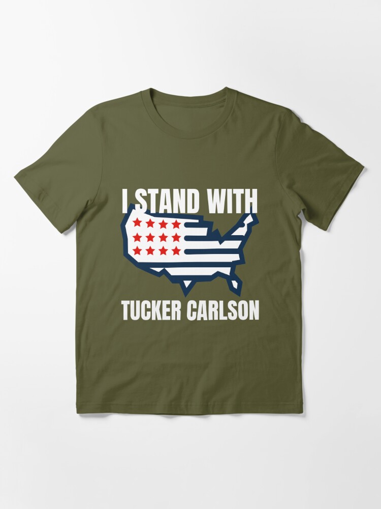 I stand with Tucker Carlson T-Shirt ,fox news journalist | Essential T-Shirt