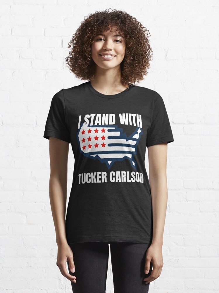 I stand with Tucker Carlson T-Shirt ,fox news journalist | Essential T-Shirt