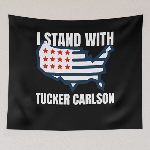 Item preview, I stand with Tucker Carlson T-Shirt ,fox news journalist designed and sold by SeaJayShop.