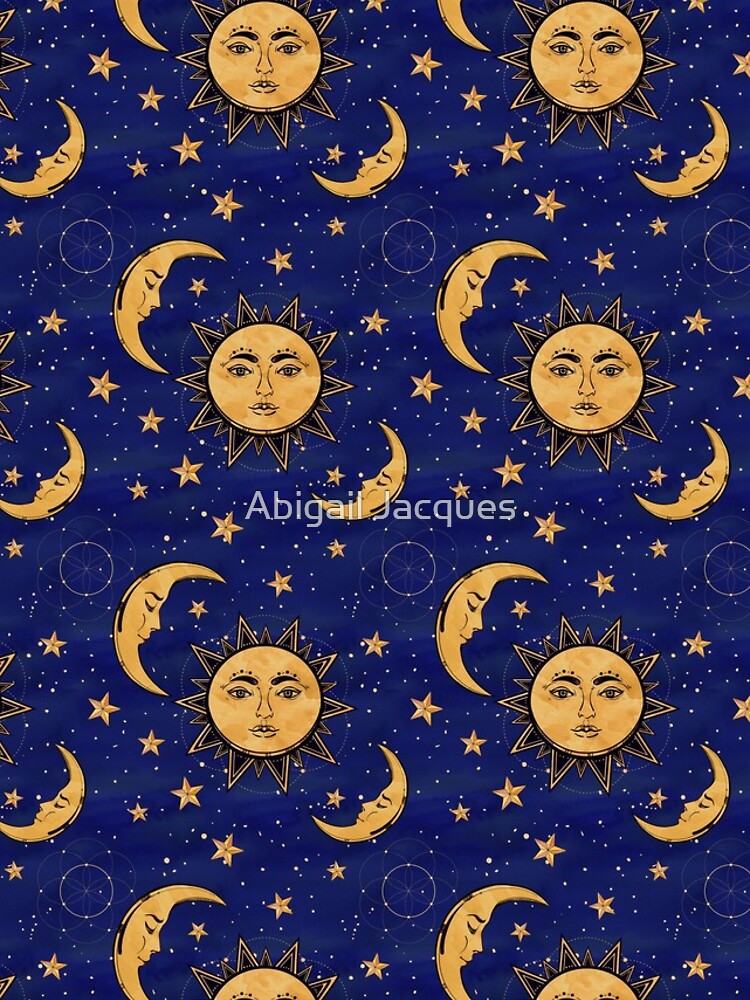 Vintage moon and sun stars celestial by AstralFae