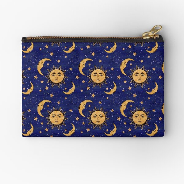 Vintage moon and sun stars celestial Zipper Pouch