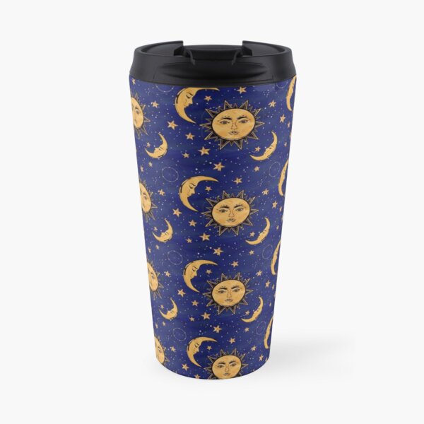 Vintage moon and sun stars celestial Travel Mug