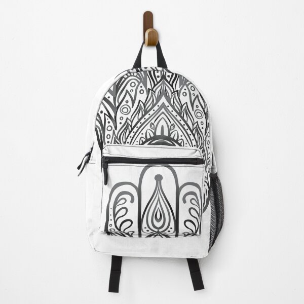 Item preview, Hamsa Hand Black and White Ralice Yoga designed and sold by raliceyoga.