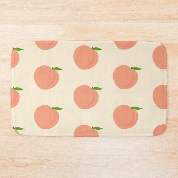 Peach Pattern Bath Mat