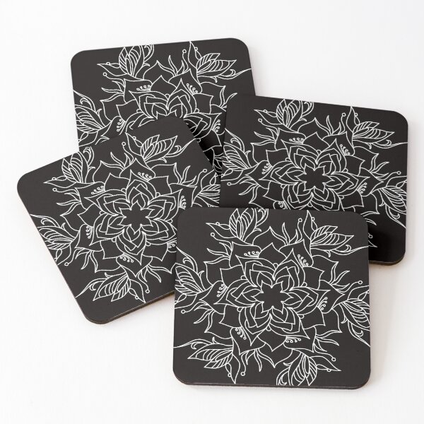 Artikelvorschau, Abstrakte Kunst des weißen Mandala-Stils entworfen und verkauft von SILVERAPPLE.