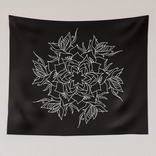 Artikelvorschau, Abstrakte Kunst des weißen Mandala-Stils entworfen und verkauft von SILVERAPPLE.