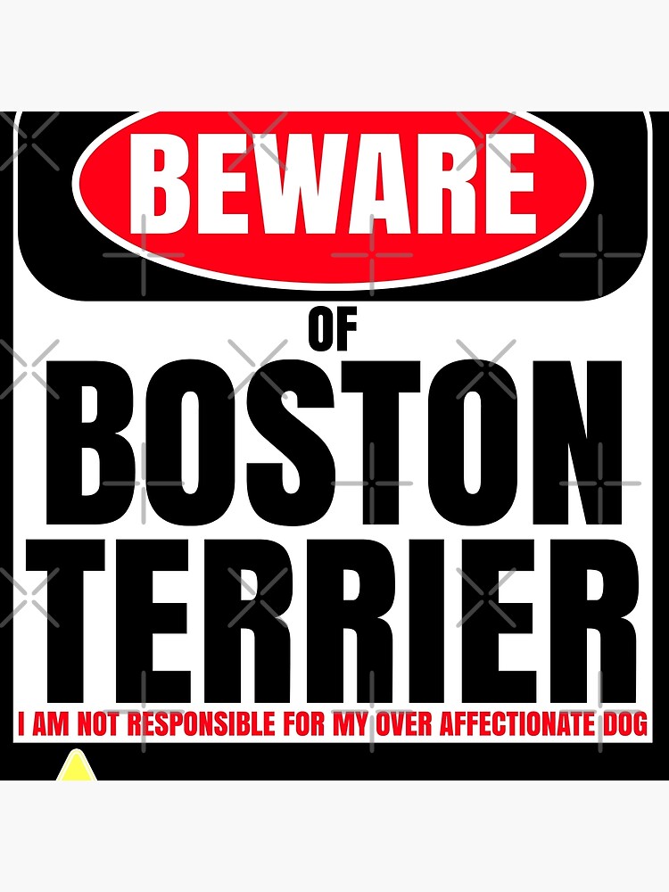 Beware of Boston Terrier I Am Not Responsible For My Over Affectionate Dog You Have Been Warned Gift For Boston Terrier by dog-gifts