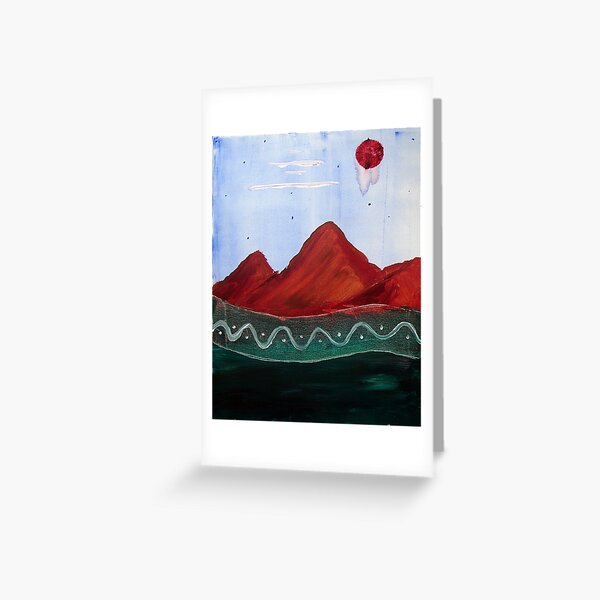 Red Mountains Greeting Card