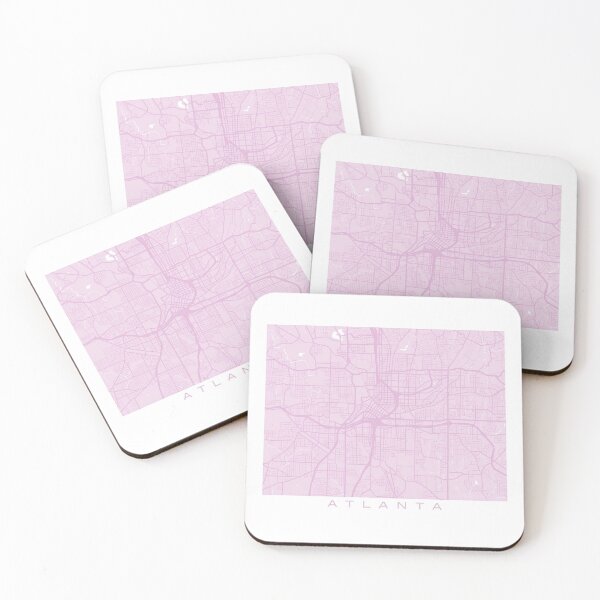 Item preview, Pink Atlanta Georgia Map Preppy Clean designed and sold by MarzStudio.
