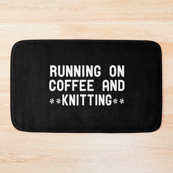 Item preview, Running On Coffee And Knitting designed and sold by ZAstore.
