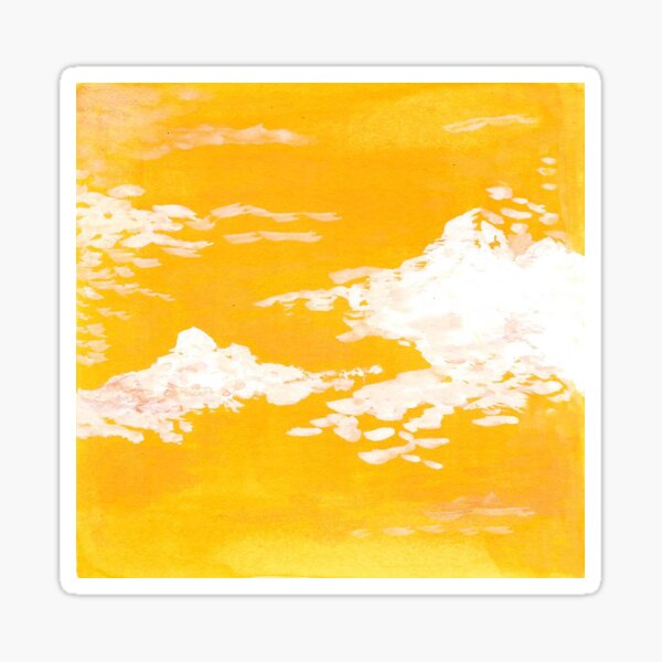 Yellow Clouds Sticker