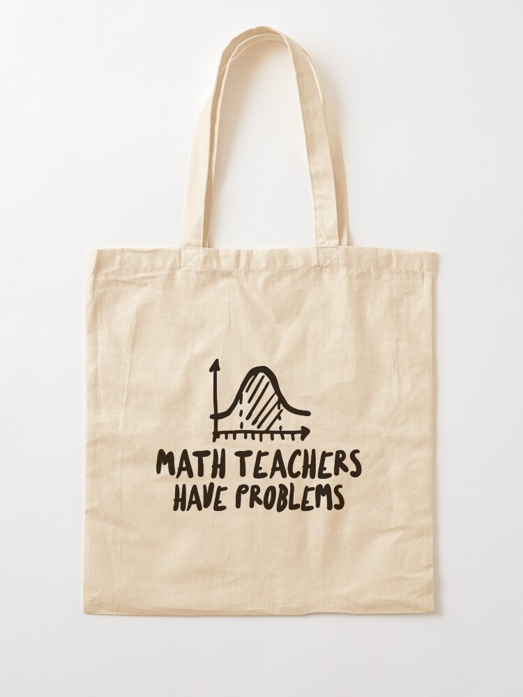 Teacher Gift Canvas Bag Math Teacher Tote Bag Featurng Mathematcal ...