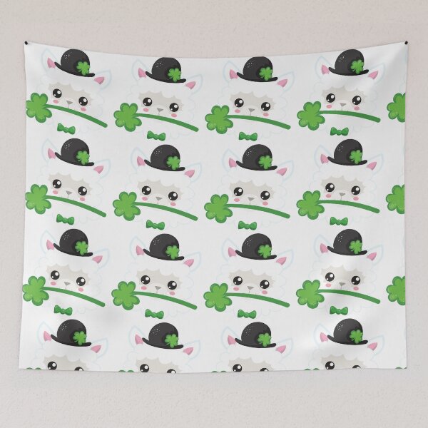 Item preview, Cute Leprechaun Hat Llama St Patrick`s Day with Green Clover designed and sold by raliceyoga.