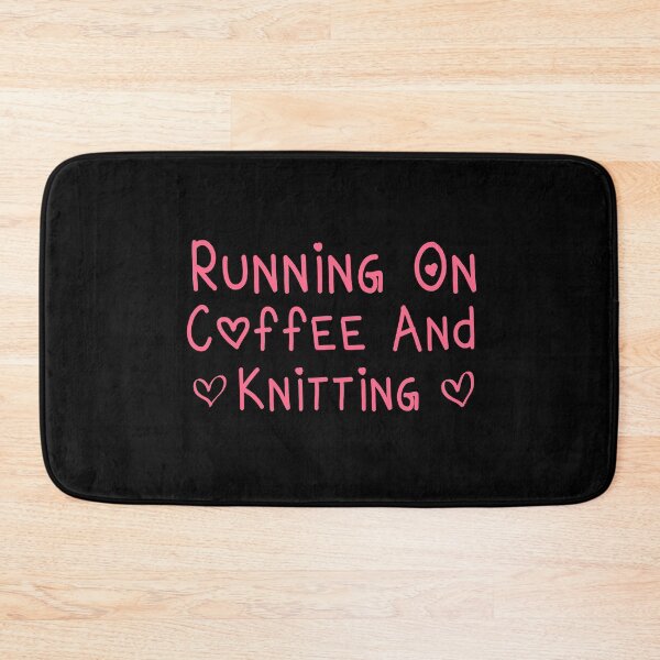 Item preview, Running On Coffee And Knitting designed and sold by ZAstore.