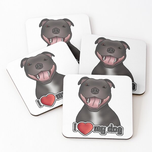 Item preview, I Love My Staffordshire Bull Terrier / Staffie / Staffy designed and sold by JadeMadeThis.