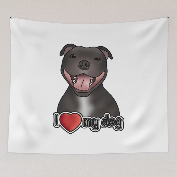 Item preview, I Love My Staffordshire Bull Terrier / Staffie / Staffy designed and sold by JadeMadeThis.