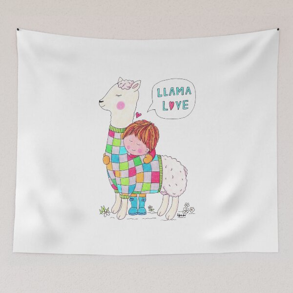 Item preview, Llama Love designed and sold by LouiseFranksArt.