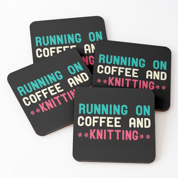Item preview, Running On Coffee And Knitting designed and sold by ZAstore.