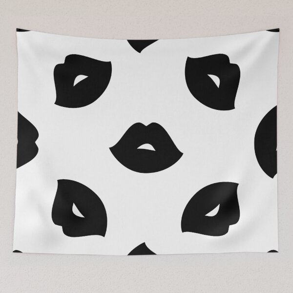 Item preview, Black Lips Pattern designed and sold by artworkbyrihen.