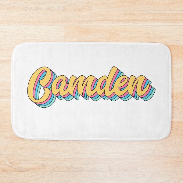 Item preview, Camden Retro Yellow Script designed and sold by modeoftravel.