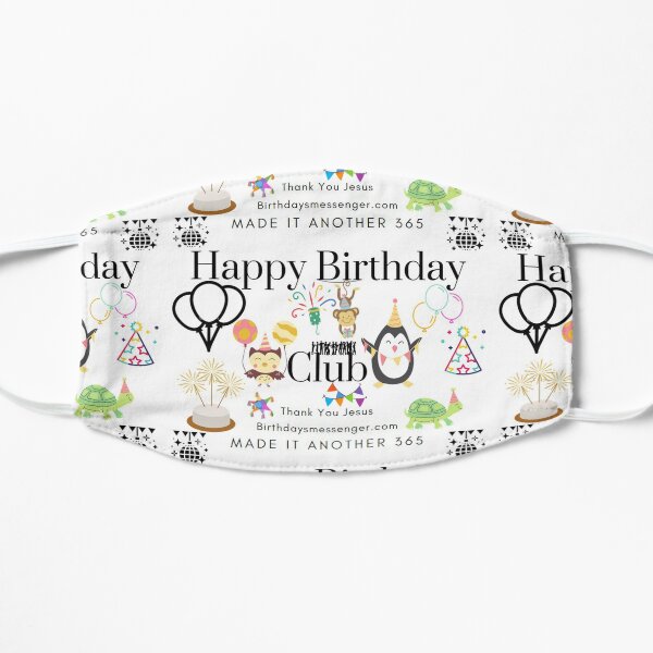 Happy Birthday Club Flat Mask