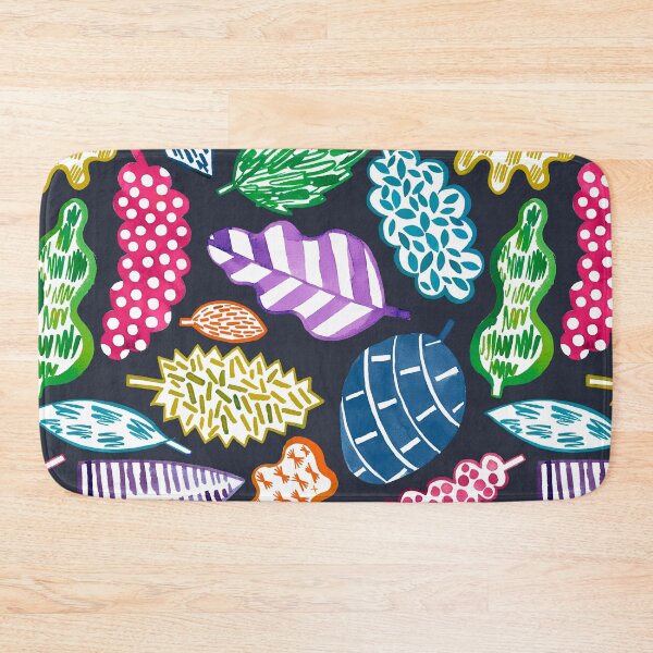 Item preview, Leaves with graphic textures - Botanical print with geometry - Multicolor black designed and sold by ninoladesign.