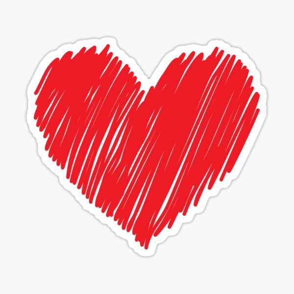 RED HEART, BIG HEART, PASSIONATE HEART Sticker for Sale by angelescar