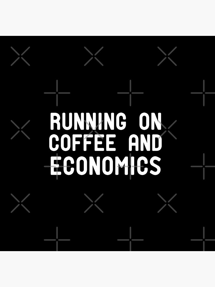 Disover Running On Coffee And Economics Pin Button