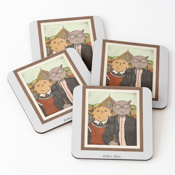 Item preview, Gothic Style - American Gothic by Grant Wood - Illustration pun designed and sold by KauzSL.