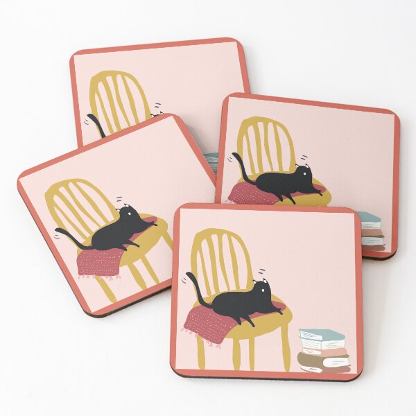 Item preview, Illustration of CAT surrounded by books in a comfy chair designed and sold by TheMunProject.