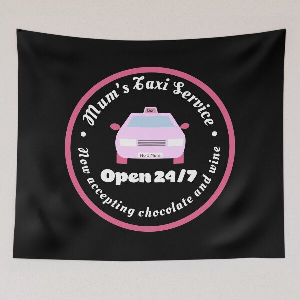 Item preview, Mum’s Taxi Service in pink designed and sold by Funful.