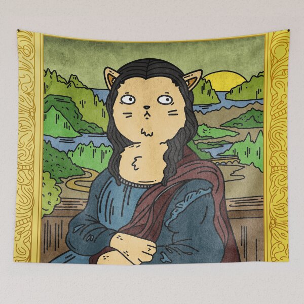 Item preview, Artsy and Fabulous - Mona lisa by Leonardo Da Vinci - Illustration pun designed and sold by KauzSL.