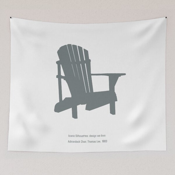 Aperçu de l'œuvre Iconic Silhouettes. Design We Love - Adirondack Chair, Thomas Lee - Gray créée et vendue par STYLE + EXPRESSION.