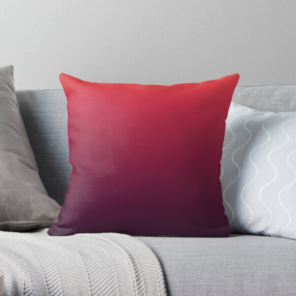 Red and Black gradient vintage (Cinnabar to Blackberry) Throw Pillow
