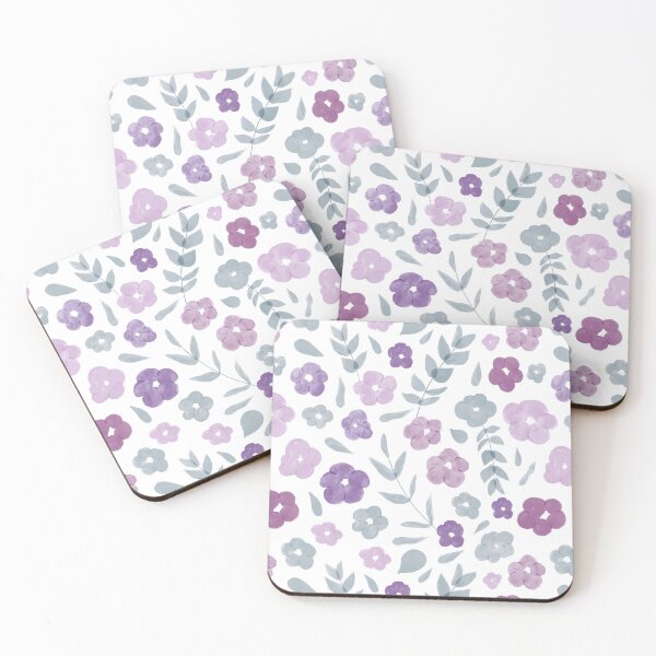 Item preview, Cotton watercolour flowers and branches designed and sold by ThreeDotsDesign.