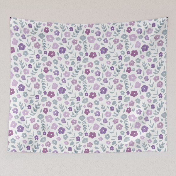 Item preview, Cotton watercolour flowers and branches designed and sold by ThreeDotsDesign.
