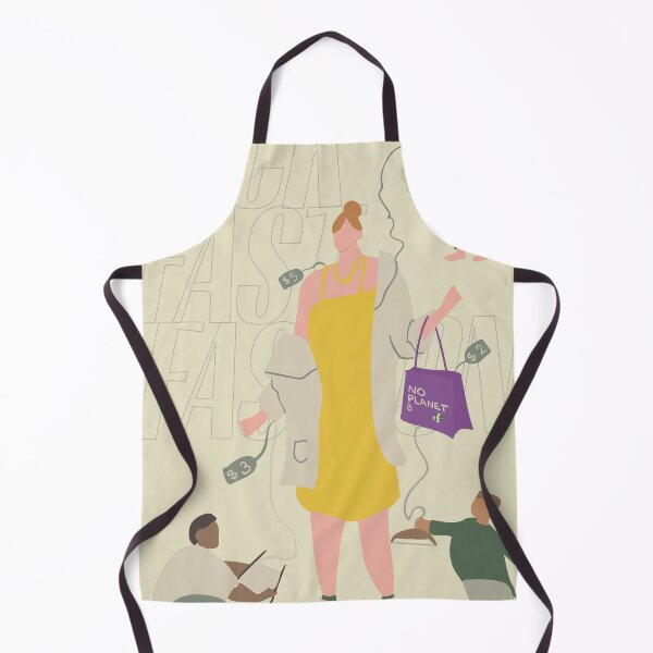 Item preview, F*ck Fast Fashion Illustration. Girl with clothes made by children designed and sold by TheMunProject.