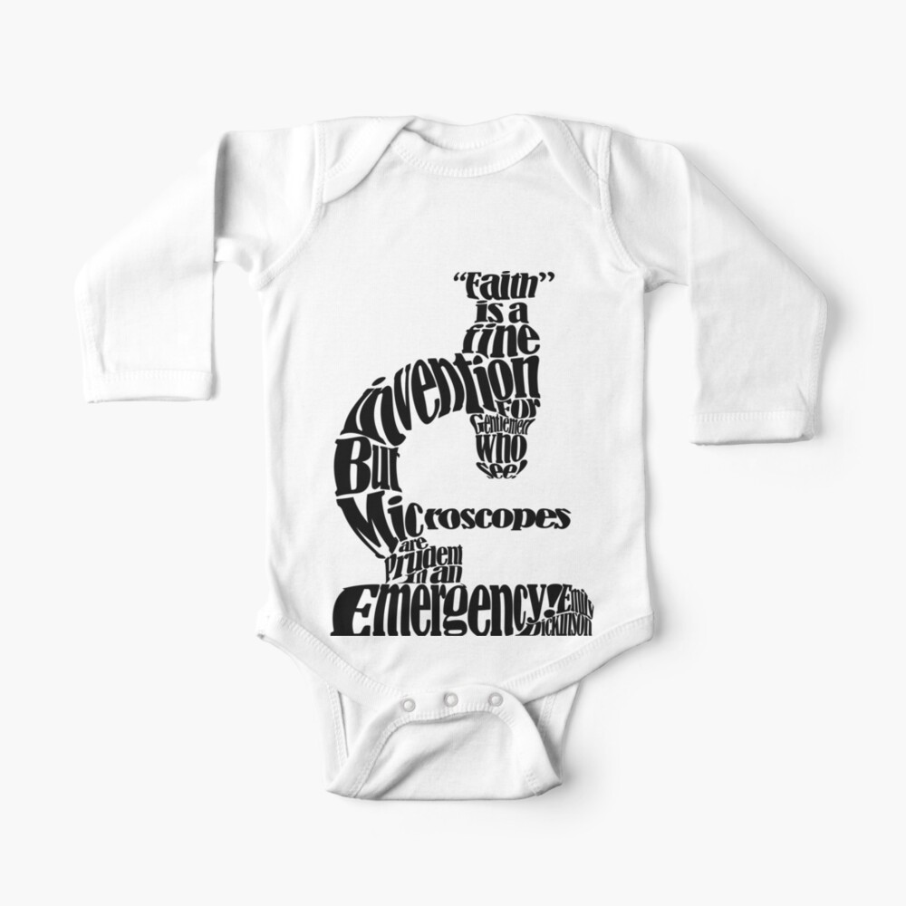 Dickinson Faith And Science Poem Baby One Piece By Margaretfuller Redbubble