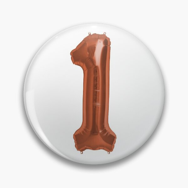 Item preview, One Number 1 Metallic Copper Mylar Foil Helium Balloon for First Birthday or Anniversary designed and sold by Birthdates.
