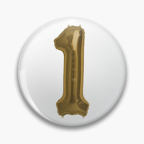 Item preview, One Number 1 Metallic Bronze Mylar Foil Helium Balloon for First Birthday or Anniversary designed and sold by Birthdates.