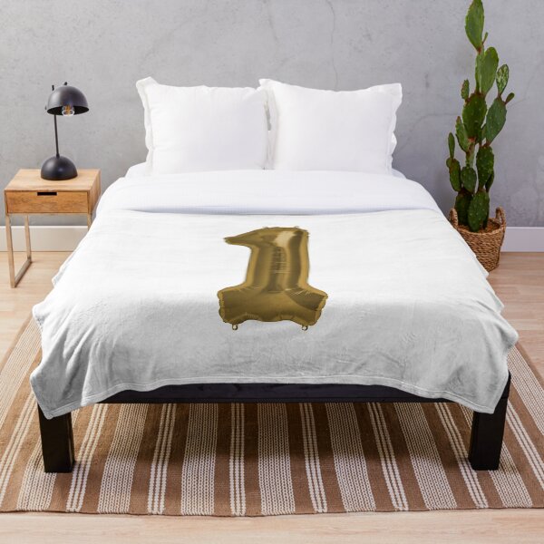 Aperçu de l'œuvre Un ballon d'hélium en feuille de Mylar en bronze métallique numéro 1 pour le premier anniversaire ou anniversaire créée et vendue par Birthdates.