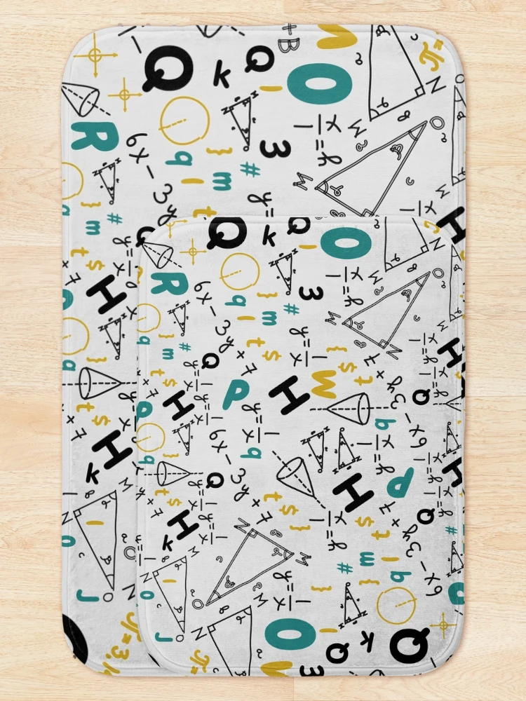 Thumbnail 5 of 6, Bath Mat, Math lovers simple design designed and sold by Ribsa.