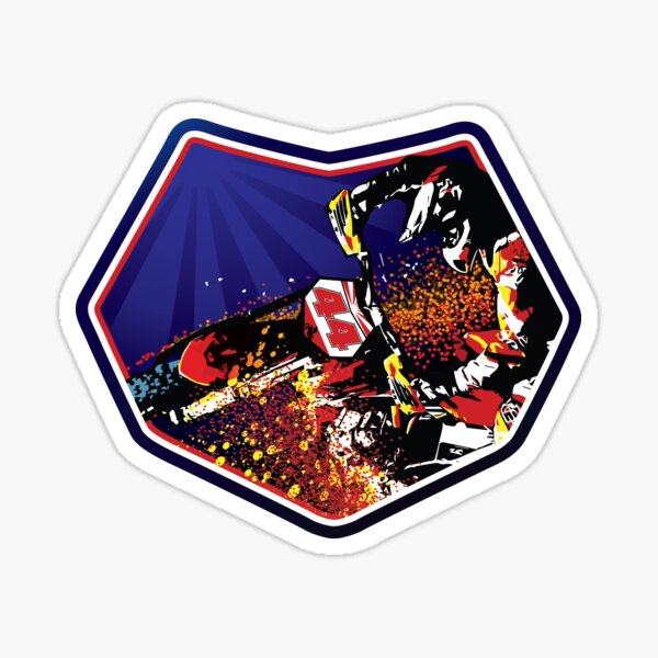 “Motocross Numberplate Design Red” Sticker for Sale by iColor4U | Redbubble